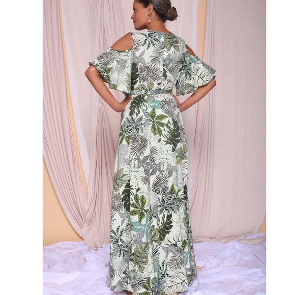 Floral Print Wrap Maxi Dress luxury resort - Picture 2 of 6